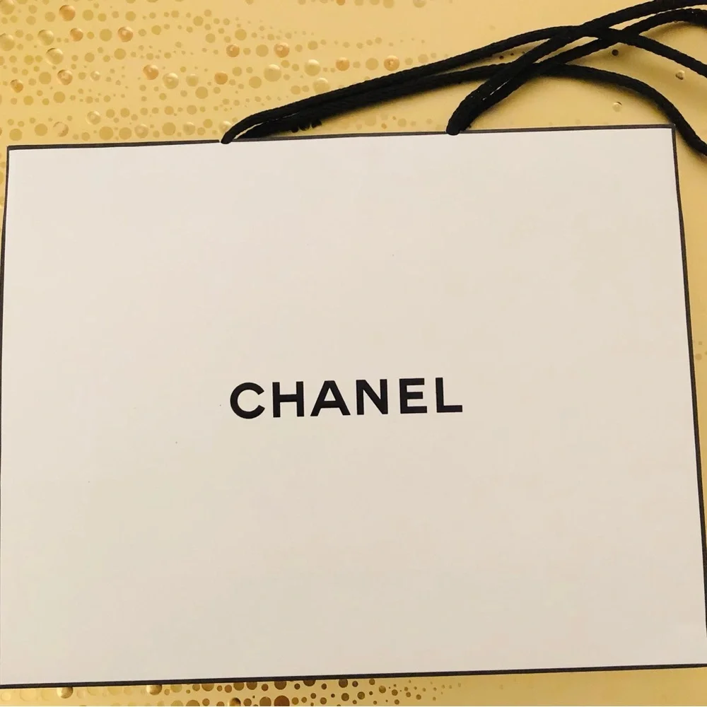 Authentic Chanel Gift Bags (2) & 1 Chanel Cloth Jewelry Bag With Pull String